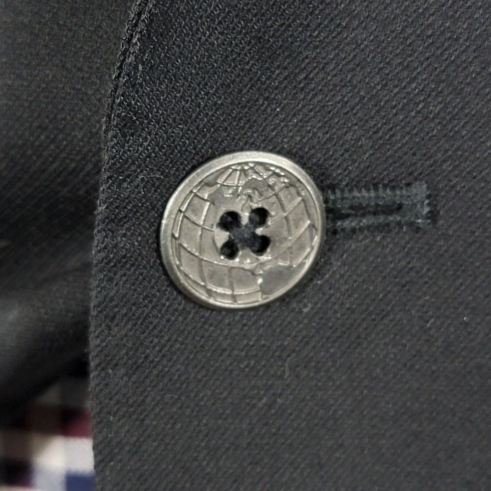 Joseph Abboud Mens Sport Coat Blazer Two Button Black Twill Super 120s Wool 44XL - Picture 4 of 16